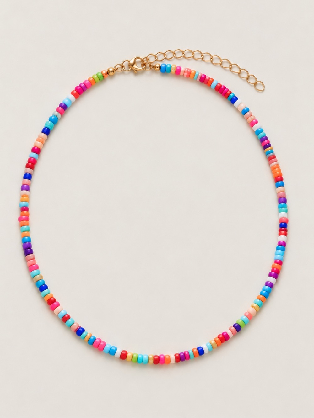 New! Colorful Beaded Petite Dopamine Necklace NWOT